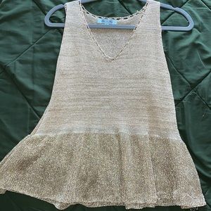 Gold boutique party tank top